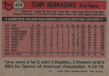 #413 Tony Brenazard Montreal Expos 1981 Topps Baseball Card DAN