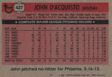 #427 John D'Acquisto Montreal Expos 1981 Topps Baseball Card DAN