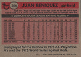 #306 Juan Beniquez Seattle Mariners 1981 Topps Baseball Card DAN