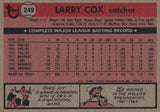 #249 Larry Cox Seattle Mariners 1981 Topps Baseball Card DAN