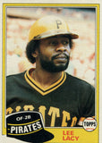 #332 Lee Lacy Pittsburgh Pirates 1981 Topps Baseball Card DAN