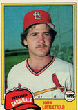 #489 John Littlefield St Louis Cardinals 1981 Topps Baseball Card DAN