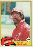 #321 Leon Durham St Louis Cardinals 1981 Topps Baseball Card DAN