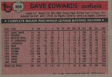 #386 Dave Edwards Minnesota Twins 1981 Topps Baseball Card DAN