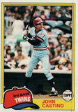 #304 John Castino Minnesota Twins 1981 Topps Baseball Card DAO