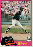 #279 Bob Knepper San Francisco Giants 1981 Topps Baseball Card DAO