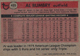 #425 Al Bumbry Baltimore Orioles 1981 Topps Baseball Card DAO
