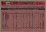 #233 Skip Lockwood Boston Red Sox 1981 Topps Baseball Card DAO