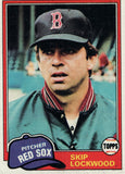 #233 Skip Lockwood Boston Red Sox 1981 Topps Baseball Card DAO