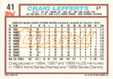 #41 Craig Lefferts San Diego Padres 1992 Topps Baseball Card DAO