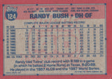 #124 Randy Bush Minnesota Twins 1991 Topps Baseball Card DAO