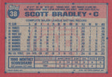 #38 Scott Bradley Seattle Mariners 1991 Topps Baseball Card DAP