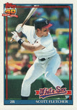 #785 Scott Fletcher Chicago White Sox 1991 Topps Baseball Card DAP