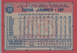 #117 Dion James Cleveland Indians 1991 Topps Baseball Card DAP