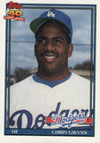 #99 Chris Gwynn Los Angeles Dodgers 1991 Topps Baseball Card DAP