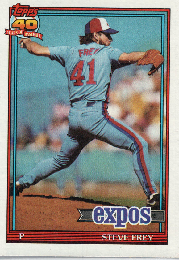 #462 Steve Frey Montreal Expos 1991 Topps Baseball Card DAP