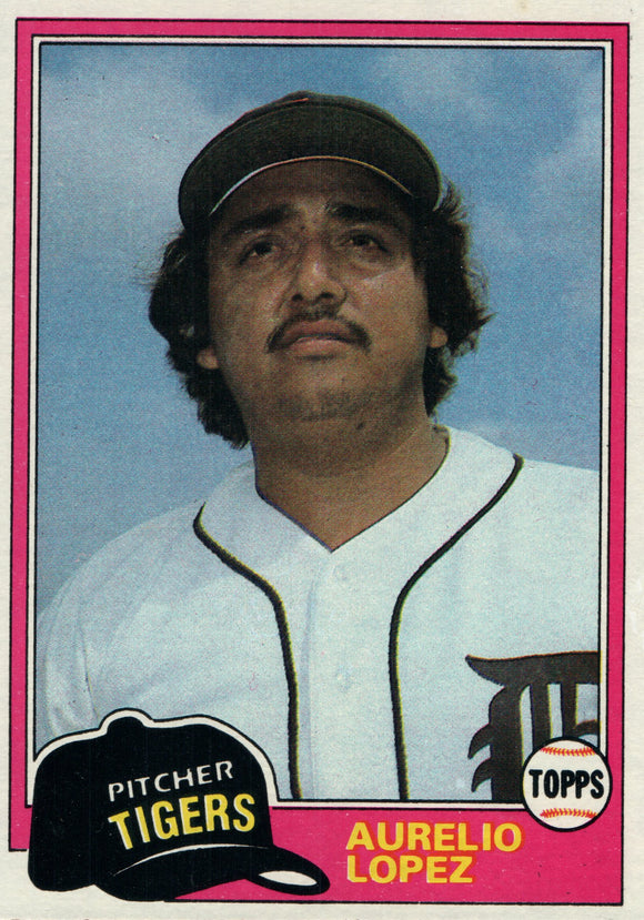 #291 Aurelio Lopez Detroit Tigers 1991 Topps Baseball Card DAP