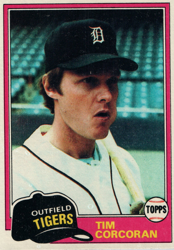 #448 Tim Corcoran Detroit Tigers 1981 Topps Baseball Card DAQ