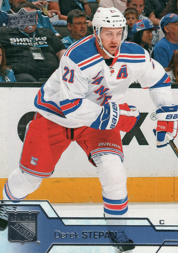 #124 Derek Stephan New York Rangers 2016-17 Upper Deck Series 1 Hockey Card DAR