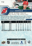 #112 Adam Henrique New Jersey Devils 2016-17 Upper Deck Series 1 Hockey Card DAR