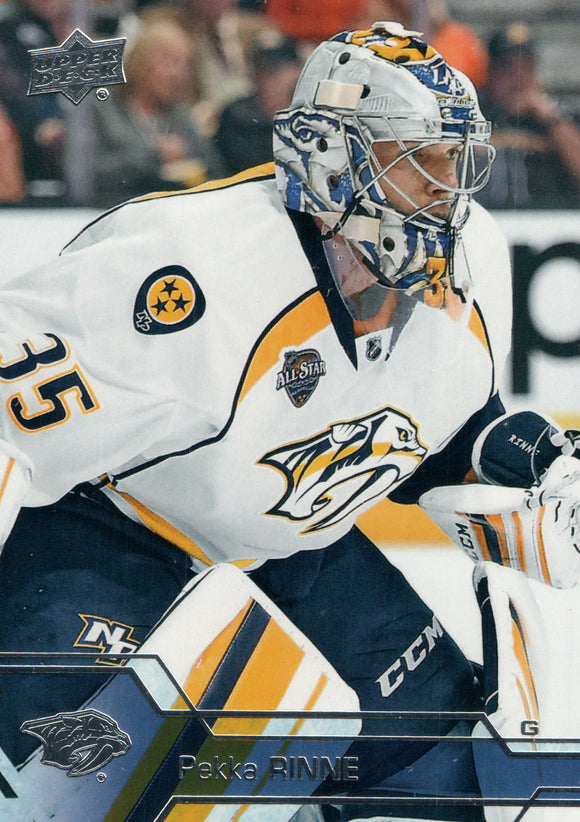 #109 Pekka Rinne Nashville Predators 2016-17 Upper Deck Series 1 Hockey Card DAR