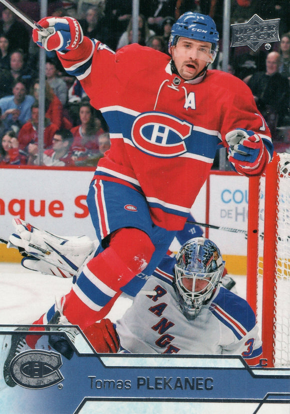 #104 Tomas Plekanec Montreal Canadiens 2016-17 Upper Deck Series 1 Hockey Card DAR