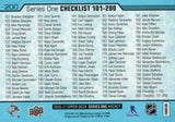 #200 Checklist 101-200  2016-17 Upper Deck Series 1 Hockey Card DAR