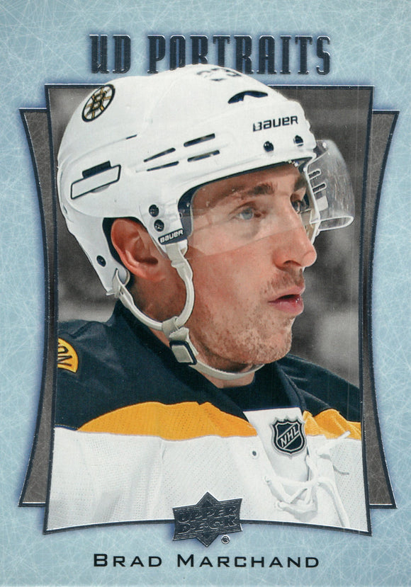 P-48 Brad Marchand UD Portaits Boston Bruins 2016-17 Upper Deck Series 1 Hockey Card DAR