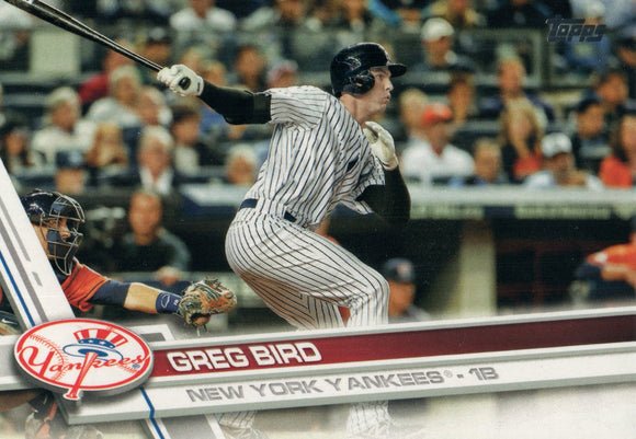#485 Greg Bird New York Yankees 2017 Topps Series 2 Baseball Card DAS