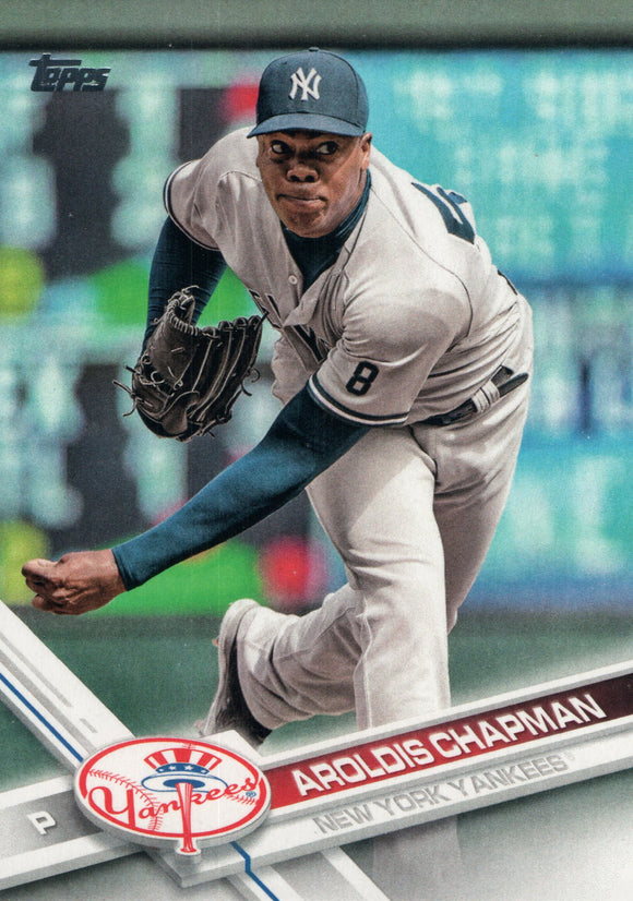 #486 Aroldis Chapman New York Yankees 2017 Topps Series 2 Baseball Card DAS