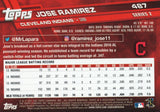 #487 Jose Ramirez Cleveland Indians 2017 Topps Series 2 Baseball Card DAS
