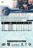 #56 David Savard Columbus Blue Jackets 2016-17 Upper Deck Series 1 Hockey Card DAS