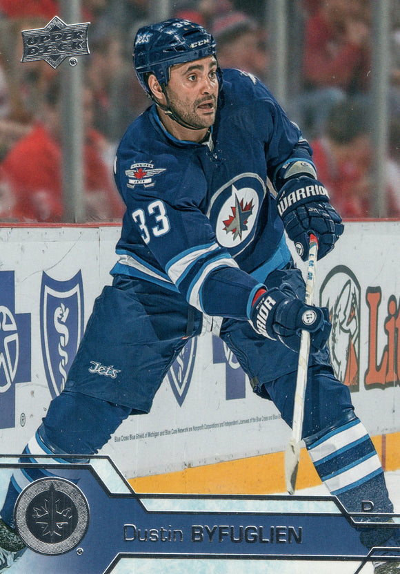 #195 Dustin Byfuglien Winnipeg Jets 2016-17 Upper Deck Series 1 Hockey Card DAS