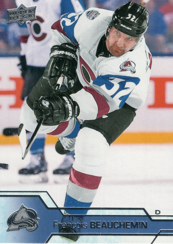 #48 Francois Beauchemin Colorado Avalanche 2016-17 Upper Deck Series 1 Hockey Card DAS