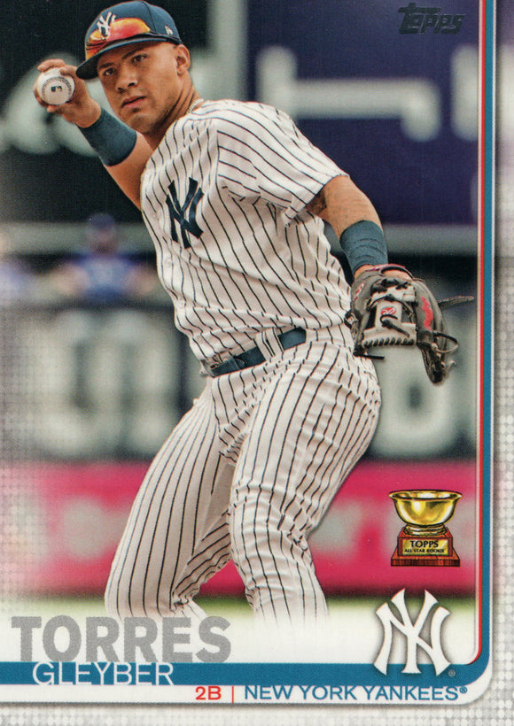 #7 Gleyber Torres Trophy New York Yankees 2019 Topps Series 1 Baseball Card DAT