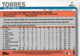 #7 Gleyber Torres Trophy New York Yankees 2019 Topps Series 1 Baseball Card DAT