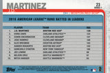 #23 J.D. Martinez League Leaders Boston Red Sox 2019 Topps Series 1 Baseball Card DAT