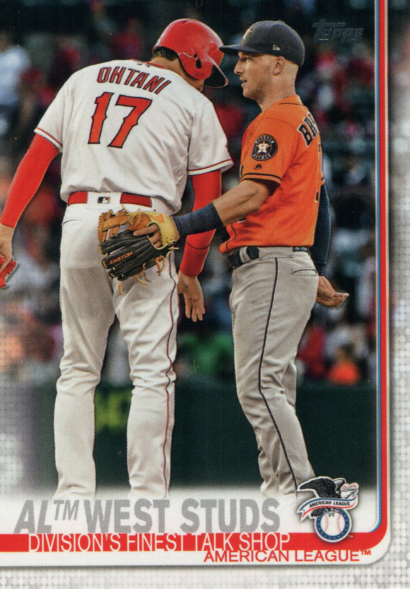 #266 Division's Finest Talk Shop Al West Studs Houston Astros 2019 Topps Series 1 Baseball Card DAT