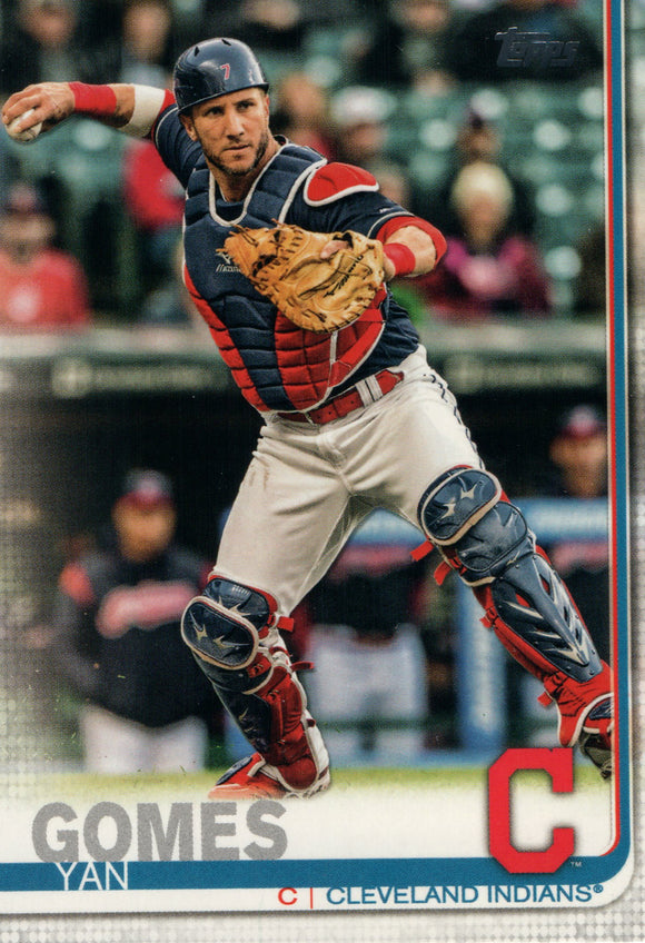 #143 Yan Gomes Cleveland Indians 2019 Topps Series 1 Baseball Card DAT