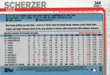 #344 Max Scherzer Washington Nationals 2019 Topps Series 1 Baseball Card DAU
