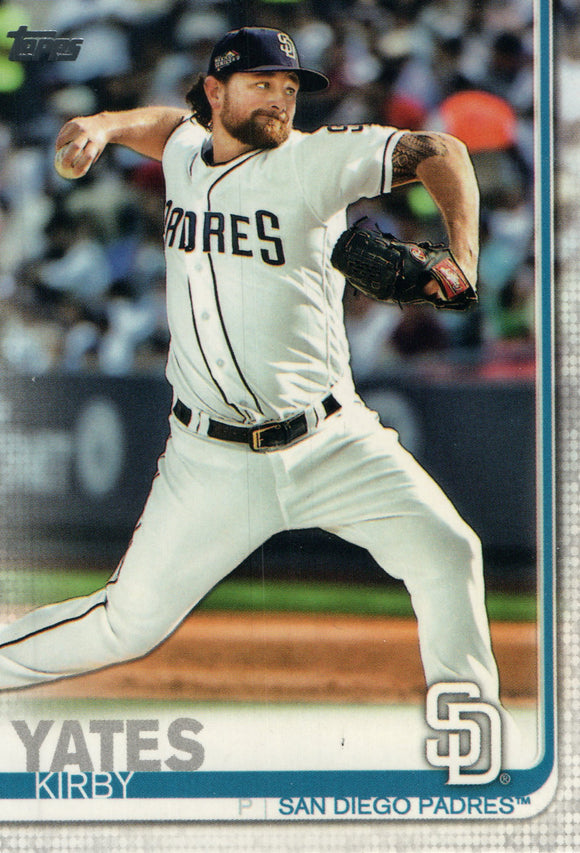 #347 Kirby Yates San Diego Padres 2019 Topps Series 1 Baseball Card DAV