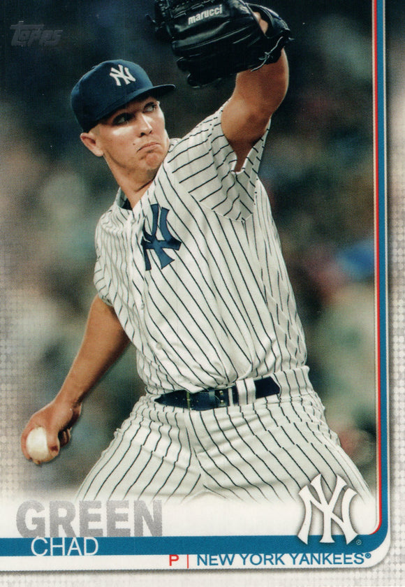 #25 Chad Green New York Yankees 2019 Topps Series 1 Baseball Card DAV
