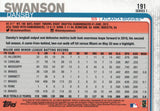 #191 Dansby Swanson Atlanta Braves 2019 Topps Series 1 Baseball Card DAV