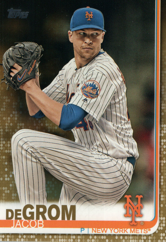 #200 Jacob Degrom 0991/2019 Gold New York Mets 2019 Topps Series 1 Baseball Card DAV