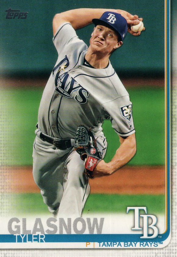 #115 Tyler Glasnow Tampa Bay Rays 2019 Topps Series 1 Baseball Card DAV
