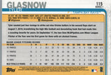 #115 Tyler Glasnow Tampa Bay Rays 2019 Topps Series 1 Baseball Card DAV