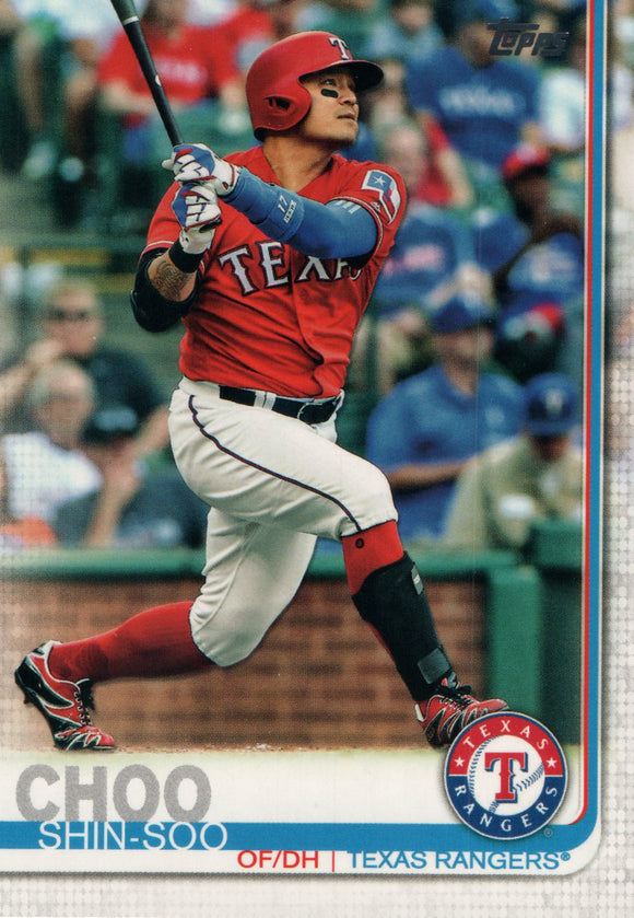 #102 Shin-Soo Choo Texas Rangers 2019 Topps Series 1 Baseball Card DAW