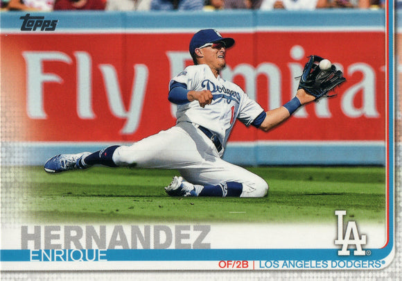 #117 Enrique Hernandez Los Angeles Dodgers 2019 Topps Series 1 Baseball Card DAW