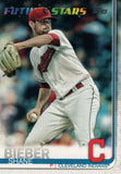 #271 Shane Bieber Future Stars Cleveland Indians 2019 Topps Series 1 Baseball Card DAX