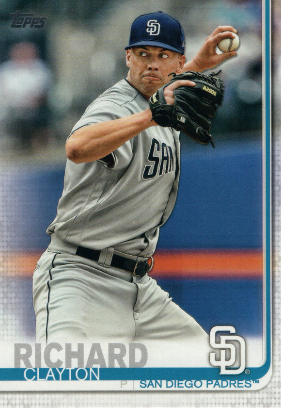 #92 Clayton Richard San Diego Padres 2019 Topps Series 1 Baseball Card DAX